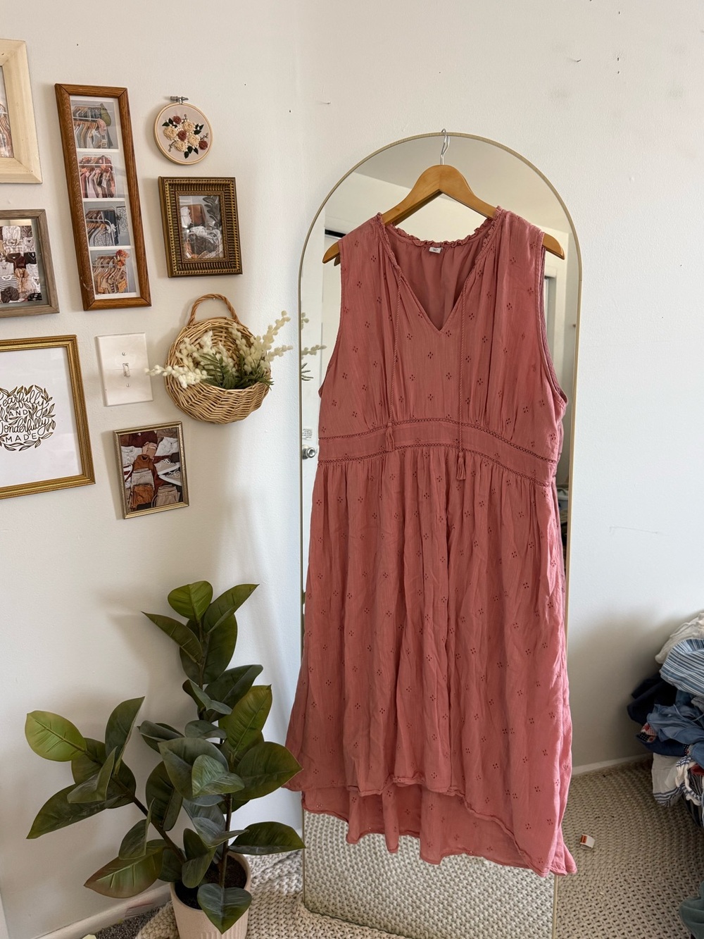 Old Navy Sleeveless Rose Pink Midi Dress Size XXL - Picture 2 of 5